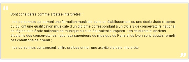 Sont considérés comme artistes-in...